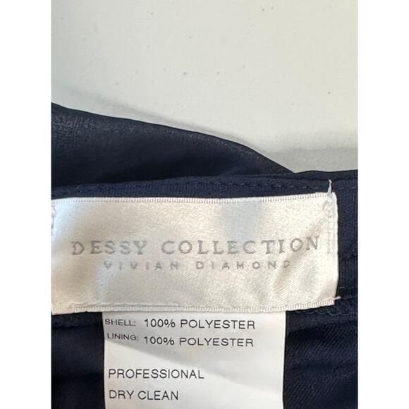 Dessy Collection Stand Collar Halter Maxi Dress Criss Cross Open-Back Formal 12 - Picture 5 of 8